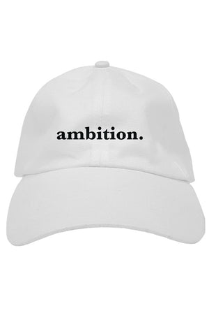 white ambition hat